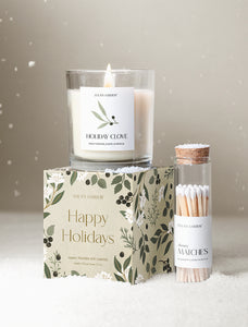 Holiday Bliss Garden & Soy Candle & Matches