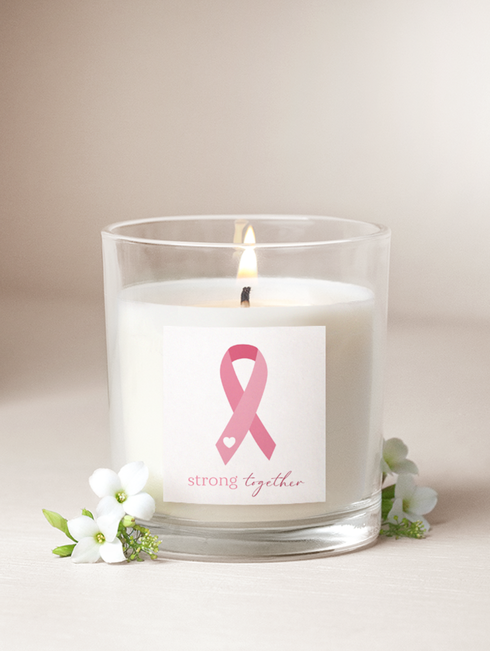 Pink Ribbon Soy Candle